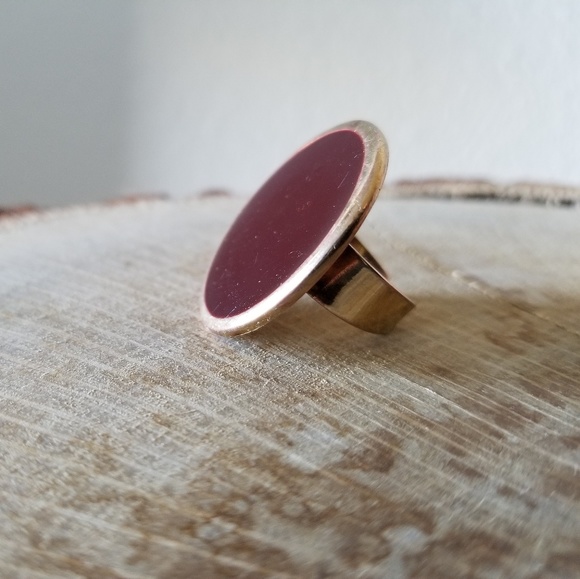 maroon burgandy statement ring - Picture 4 of 6
